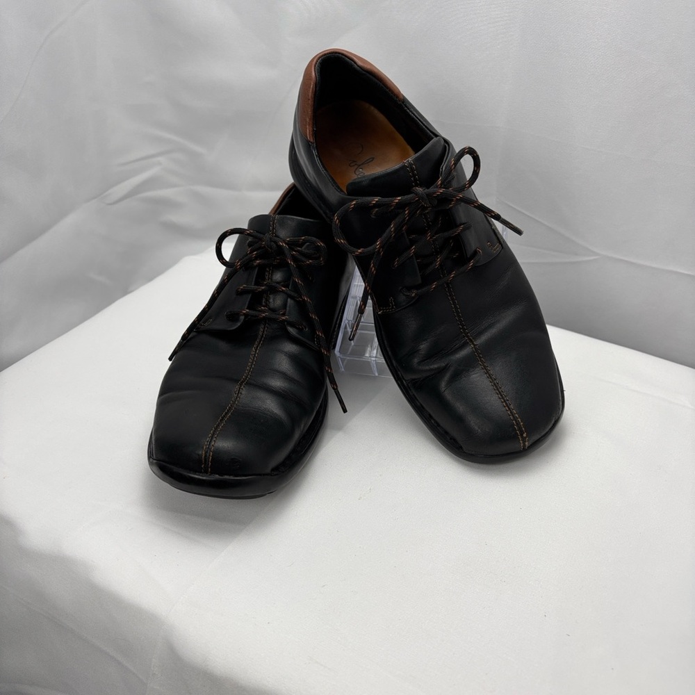 Cole Haan Zeno Lace ll Men's Sz8 Black Leather Split-Toe Casual Oxford Style